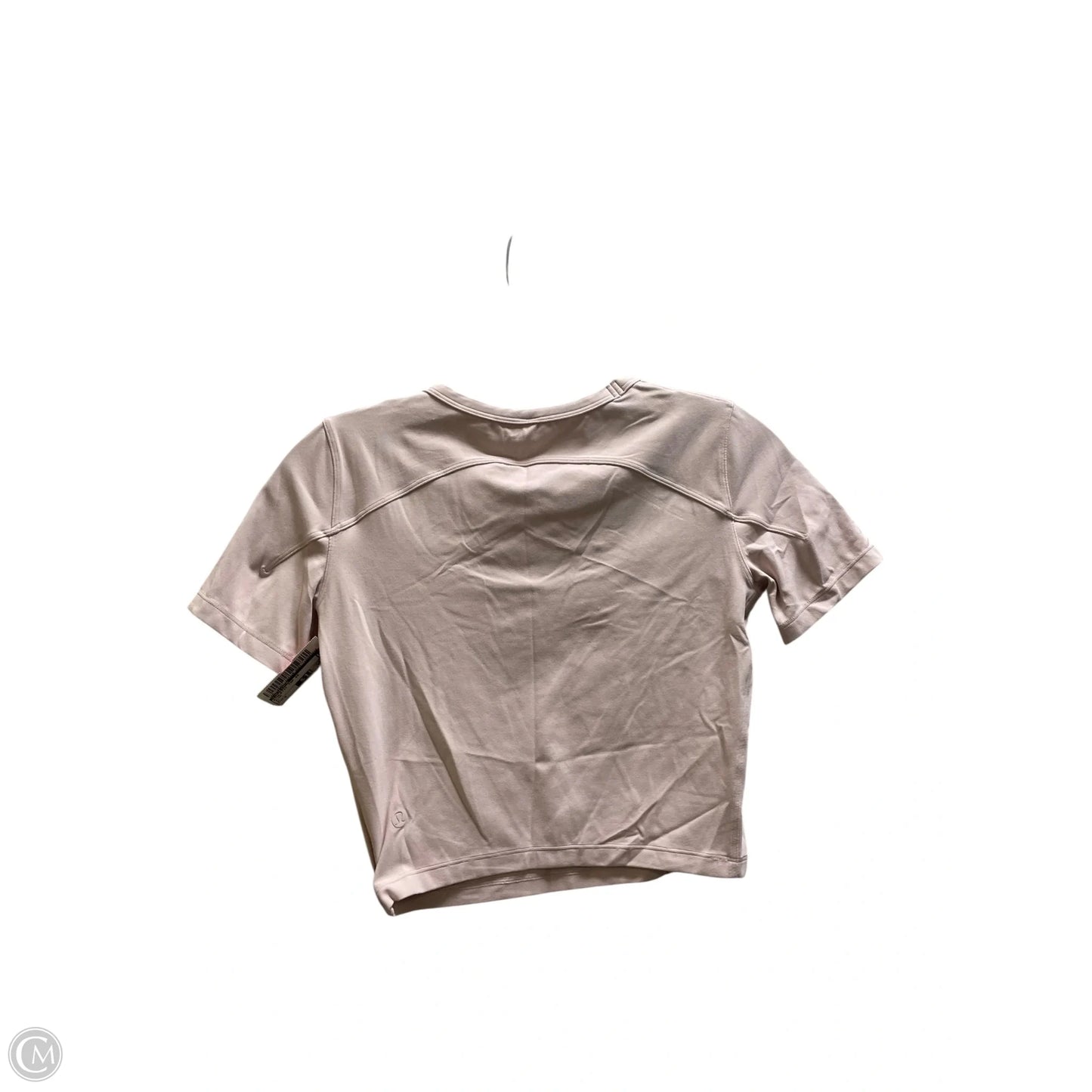 Athletic Top Short Sleeve By Lululemon In Pink, Size: 4