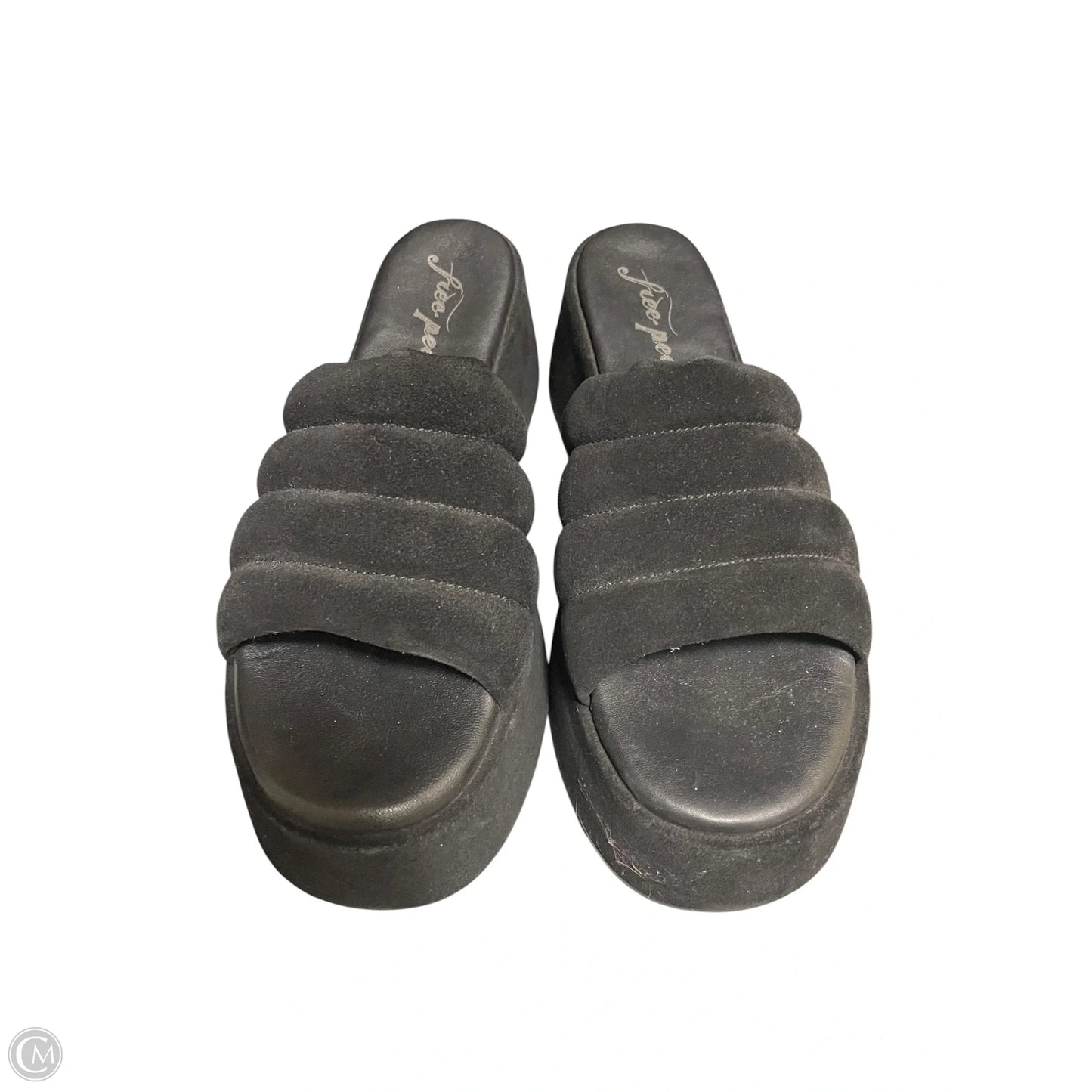 Sandals Heels Wedge By Free People In Black, Size: 7