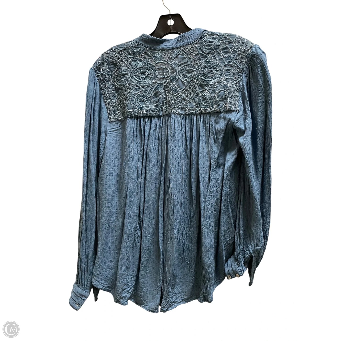 Top Long Sleeve By Free People In Blue, Size: S
