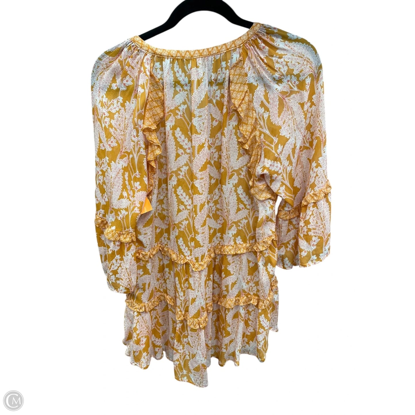 Top Long Sleeve By Anthropologie In Orange, Size: Xs