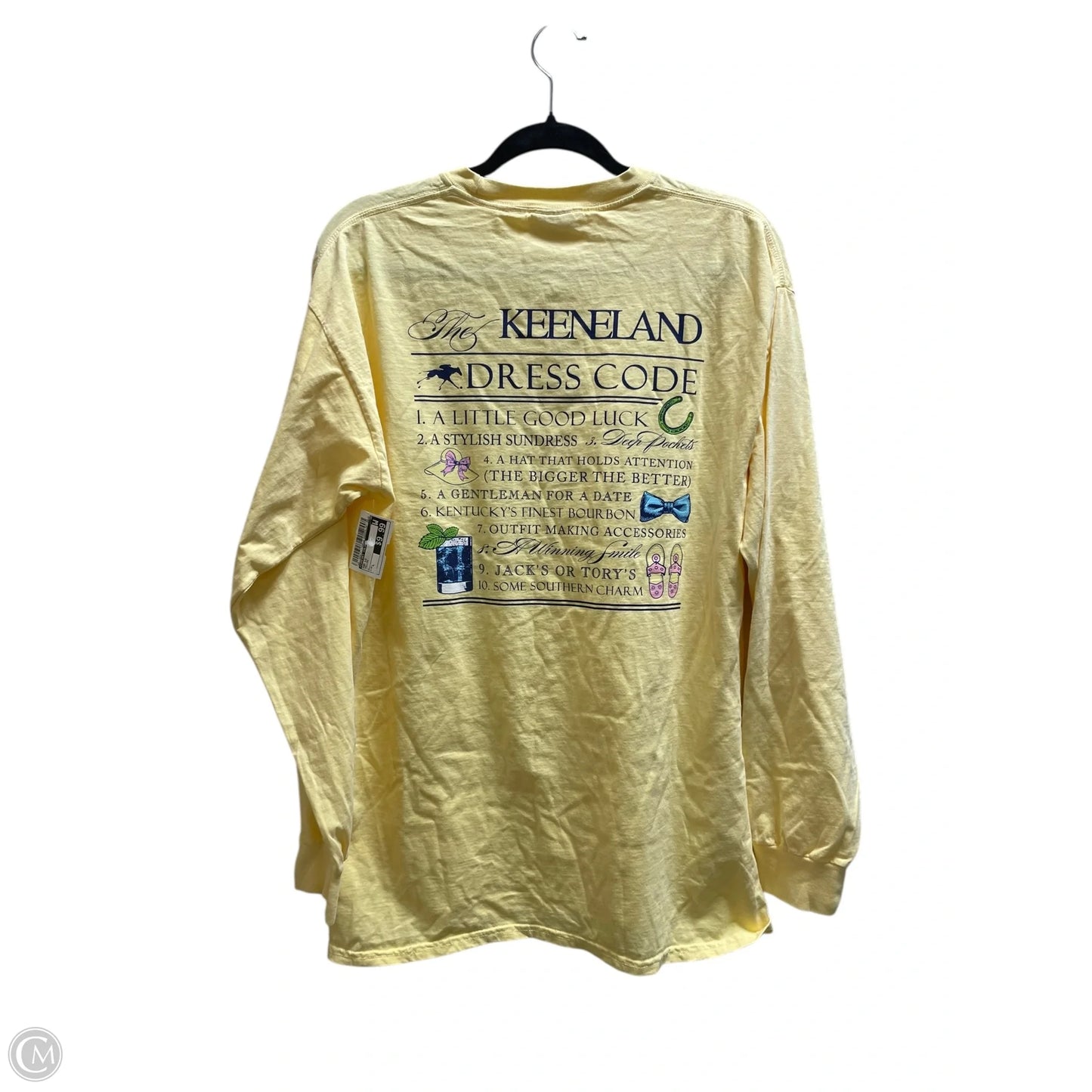 Top Long Sleeve By Comfort Colors In Yellow, Size: L