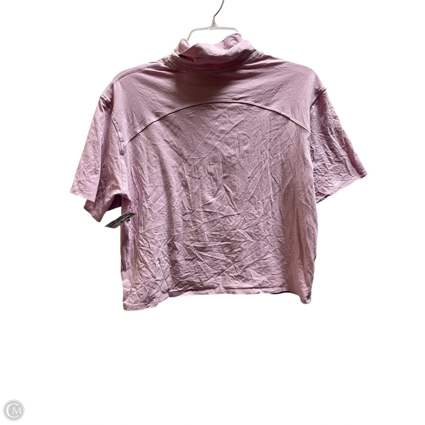 Athletic Top Short Sleeve By Lululemon In Pink, Size: M