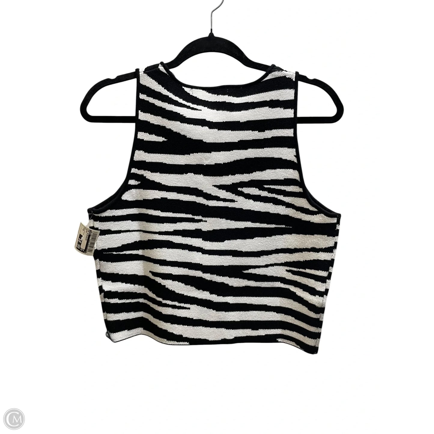 Top Sleeveless By Zara In Black, Size: M