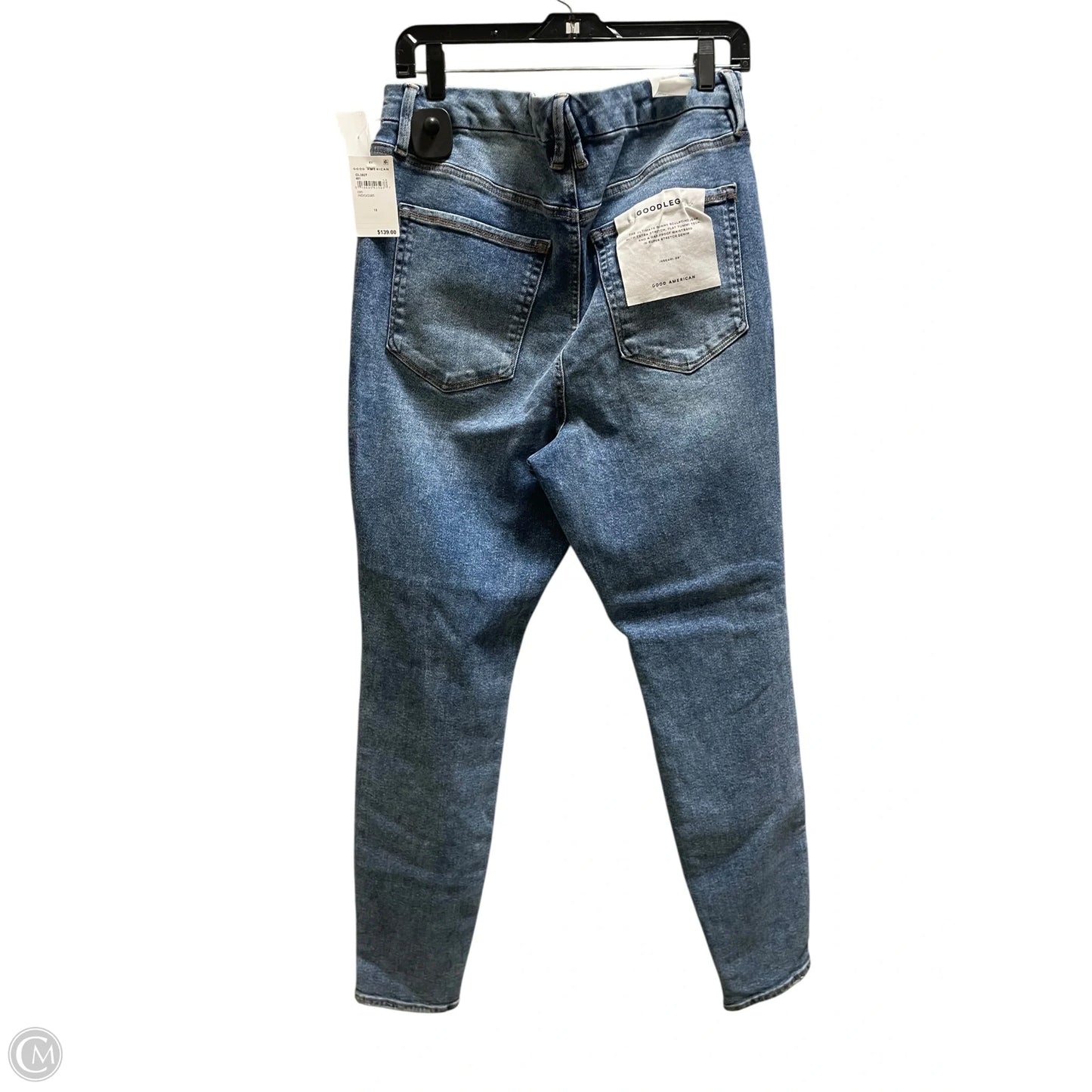 Jeans Skinny By Good American In Blue Denim, Size: 14