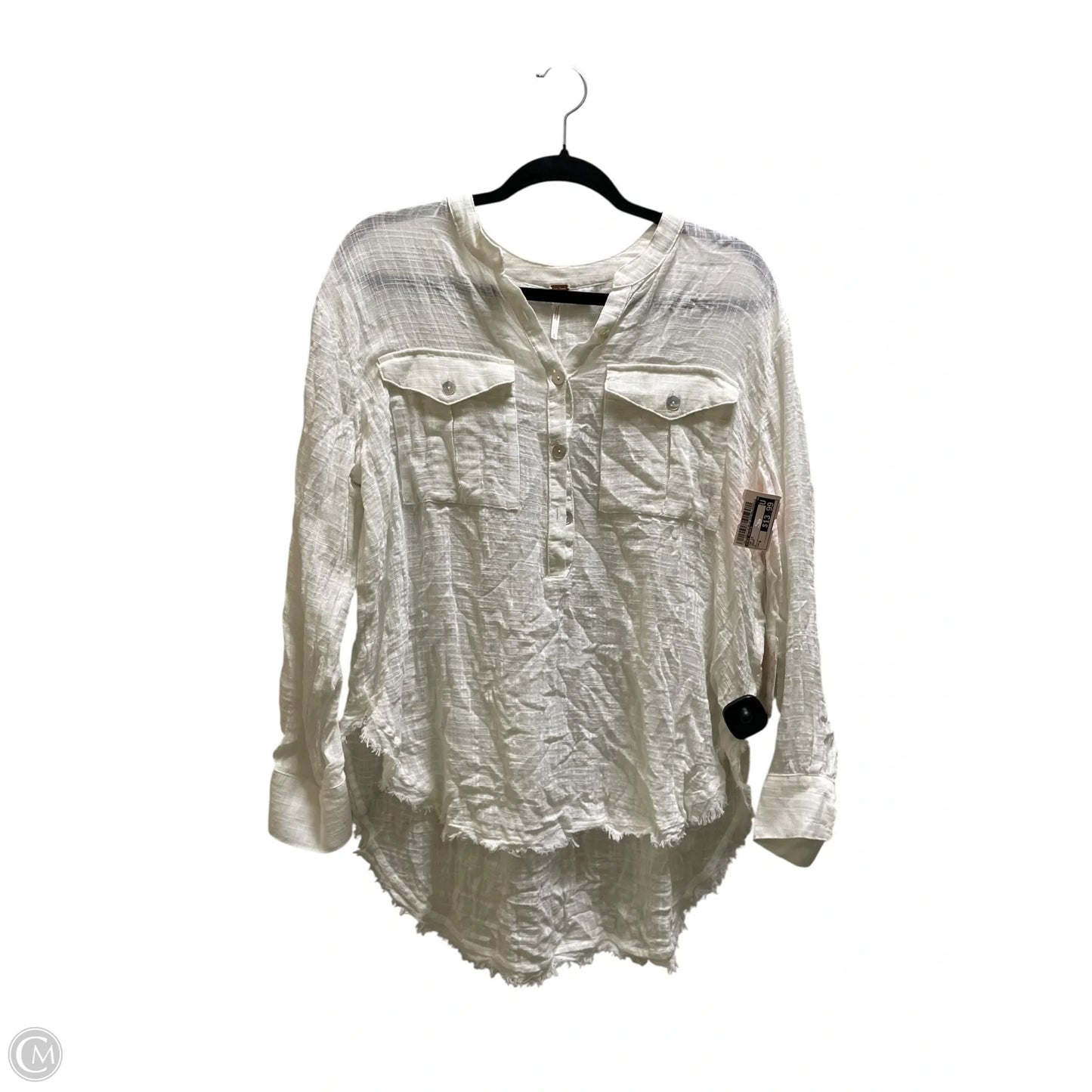 Top Long Sleeve By Free People In Cream, Size: S