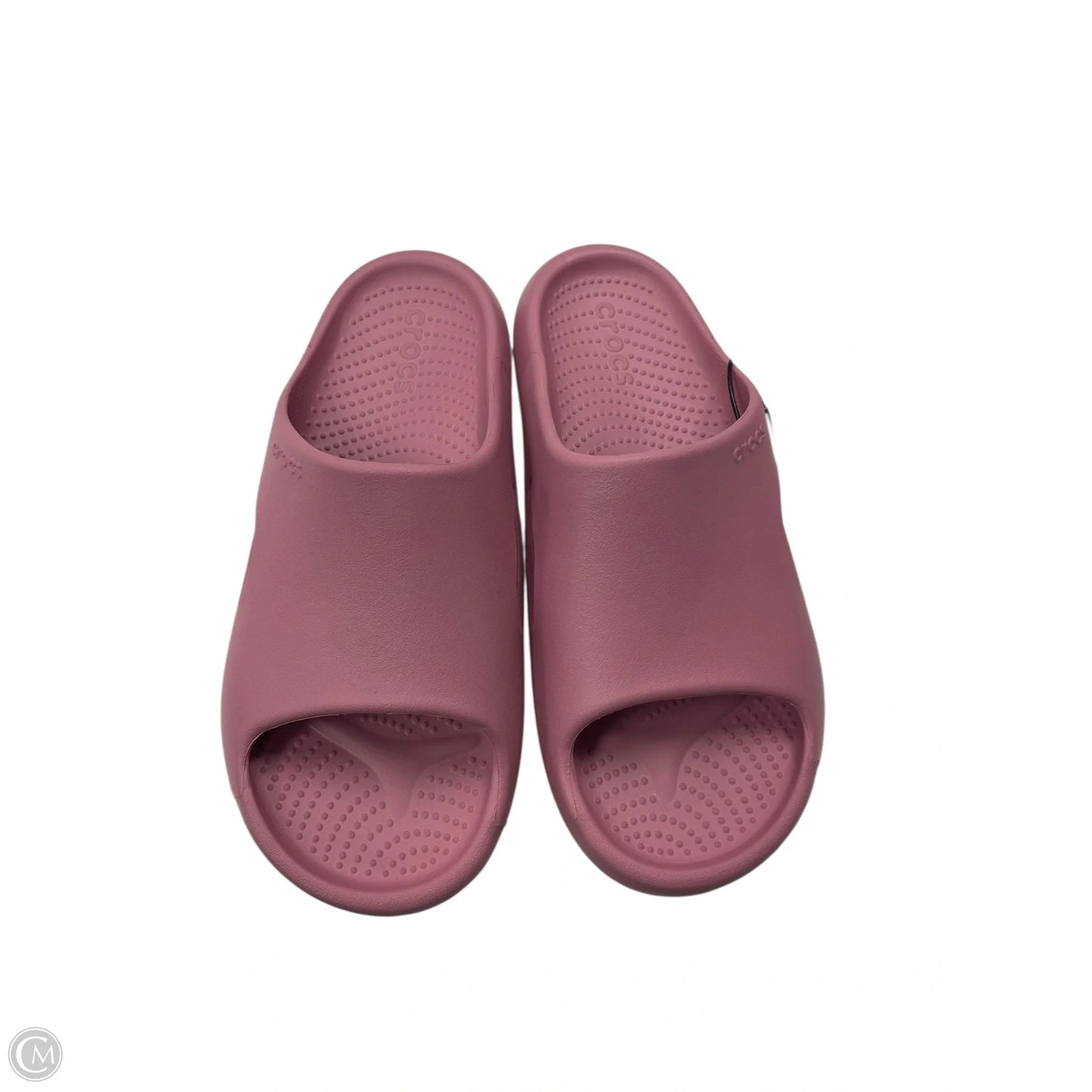 Sandals Flats By Crocs In Pink, Size: 11