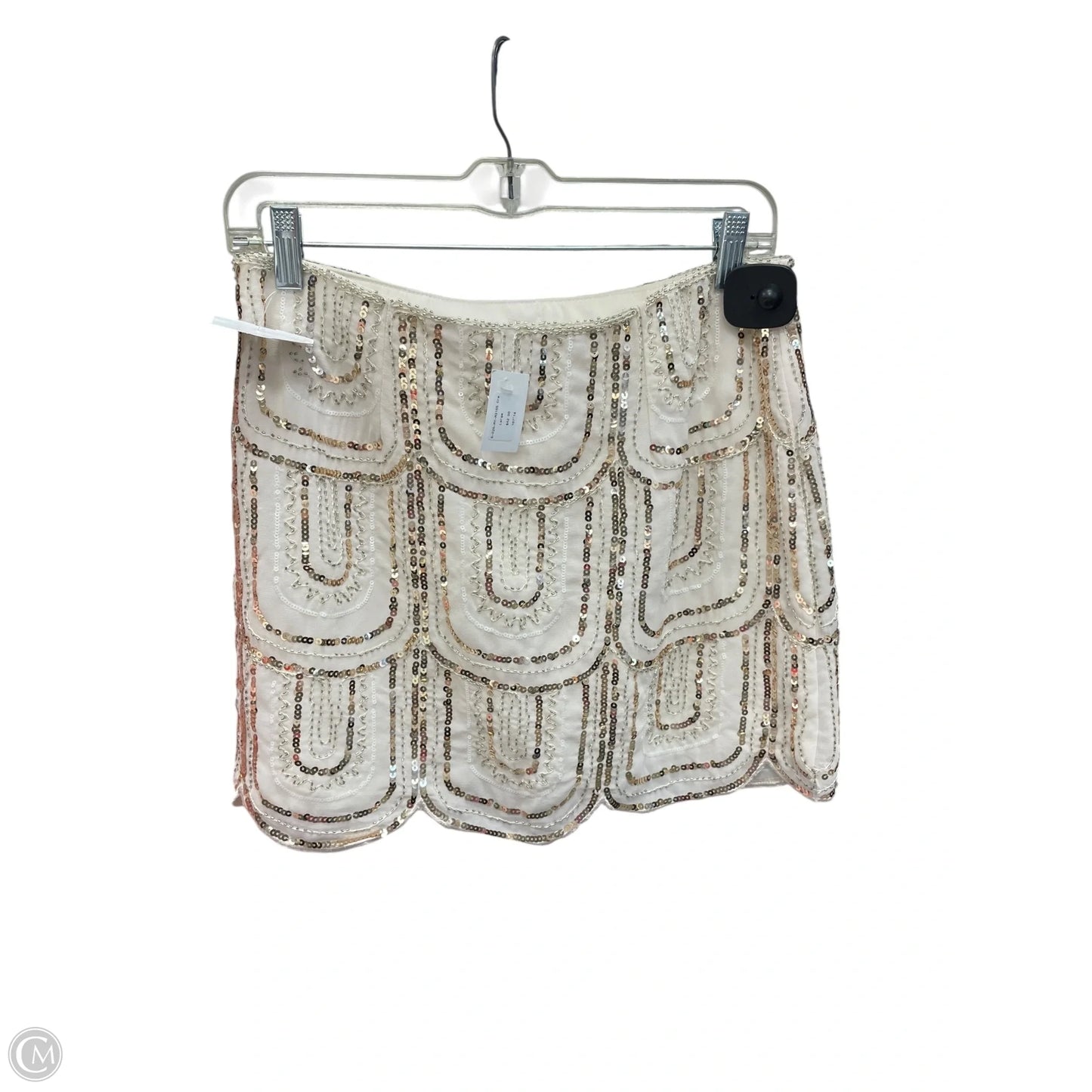 Skirt Mini & Short By Clothes Mentor In Gold, Size: L