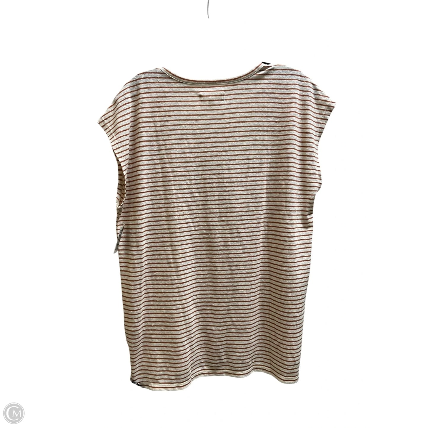 Top Short Sleeve By Madewell In Striped Pattern, Size: S