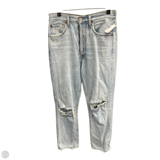 Jeans Straight By Agolde In Blue Denim, Size: 2