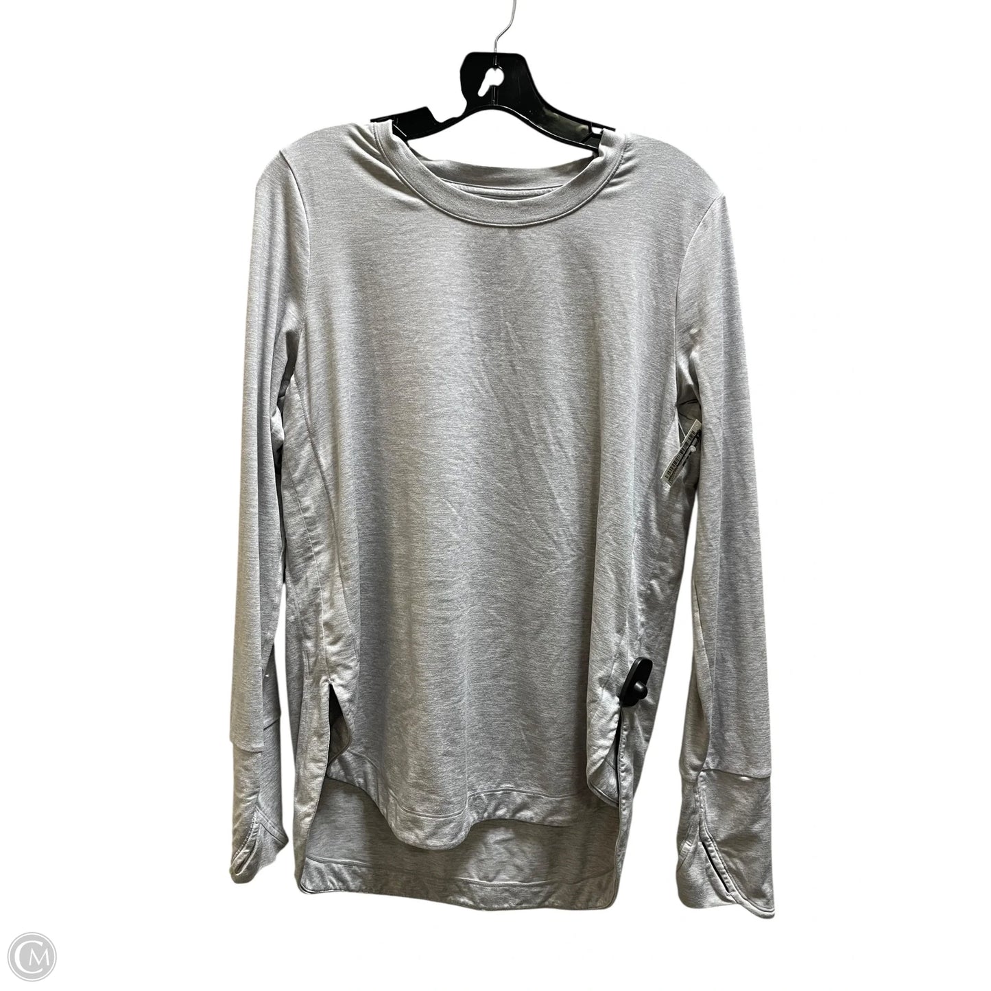 Athletic Top Long Sleeve Collar By Athleta In Grey, Size: M