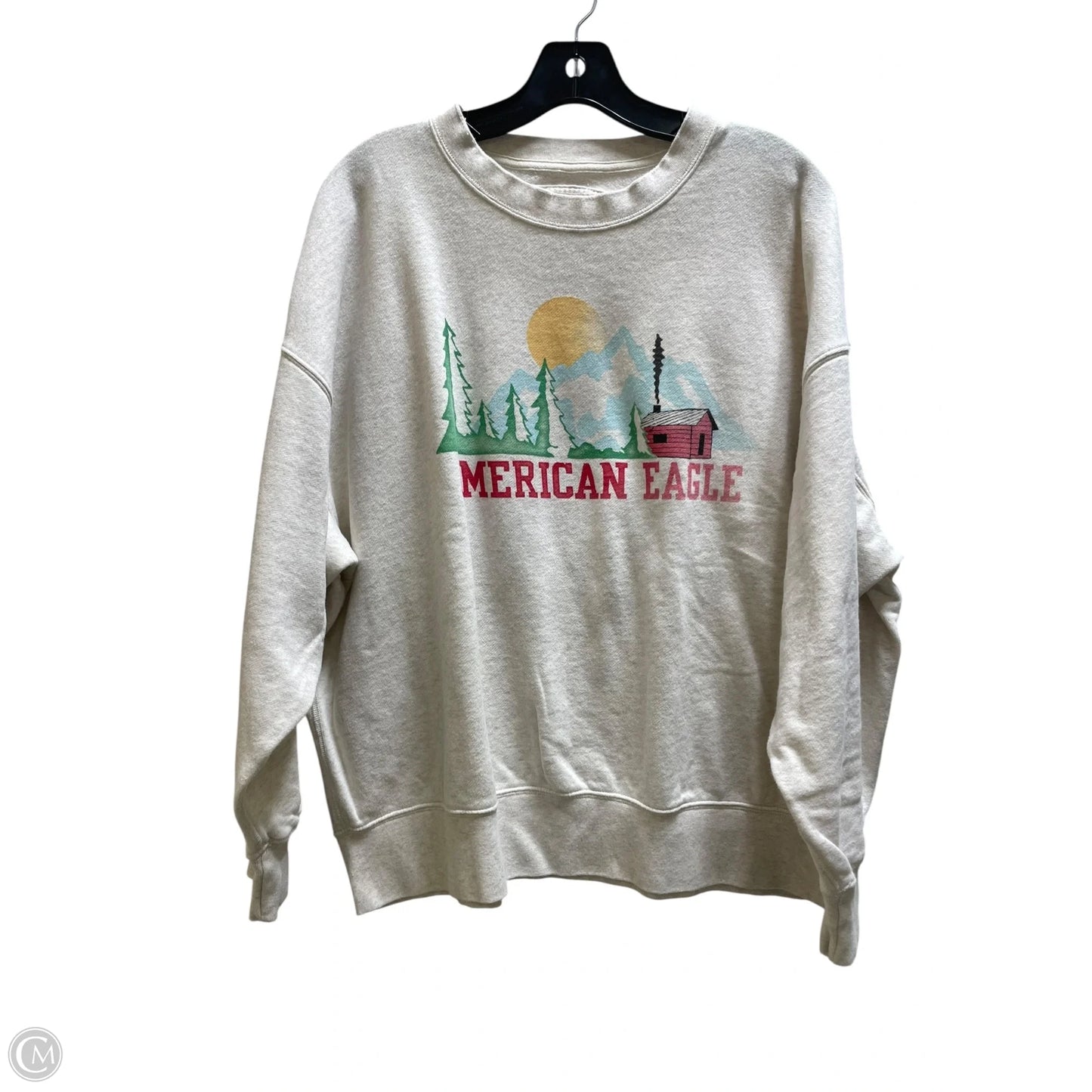 Sweatshirt Collar By American Eagle In Cream, Size: Xl