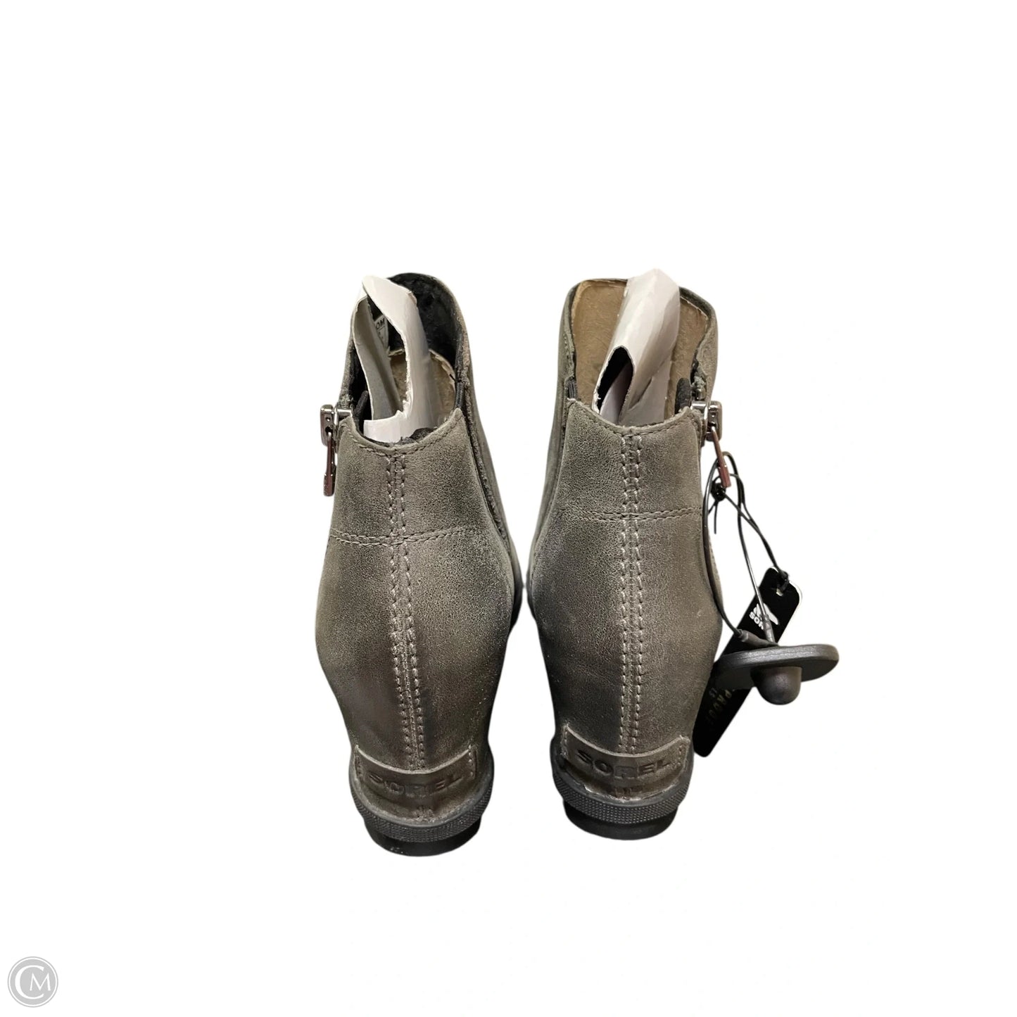 Boots Ankle Heels By Sorel In Grey, Size: 7