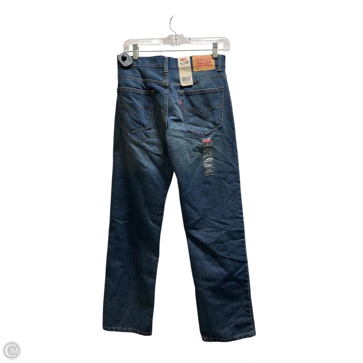 Jeans Straight By Levis In Blue Denim, Size: 16