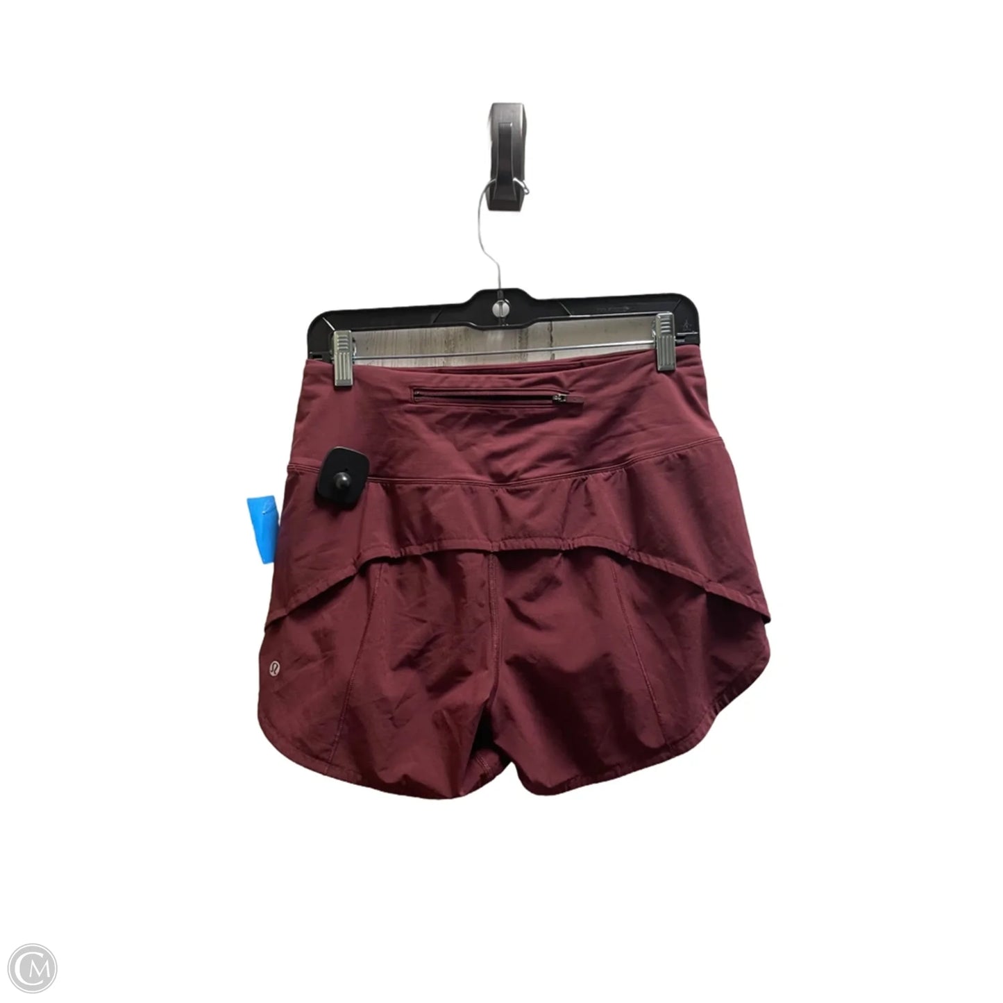 Athletic Shorts By Lululemon In Maroon, Size: 6