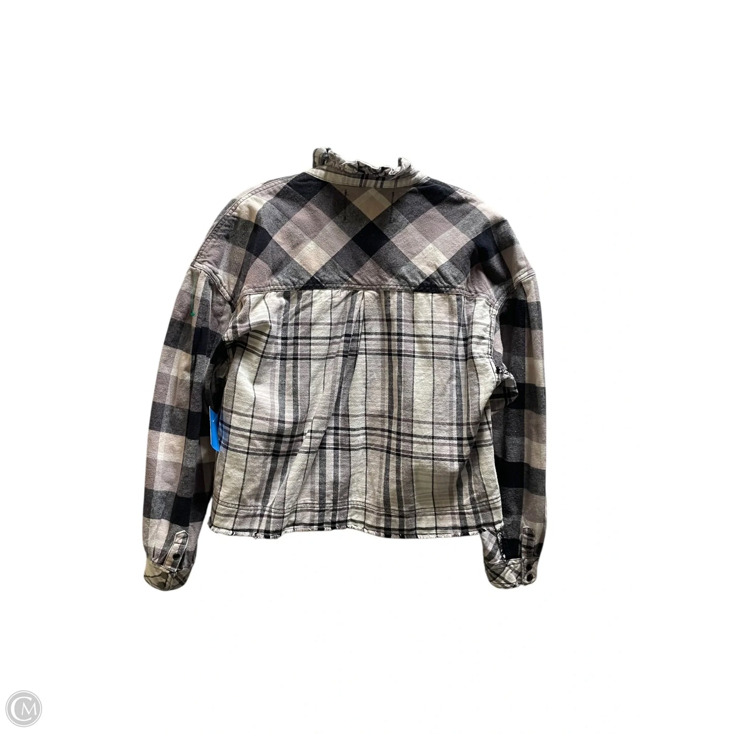 Top Long Sleeve By We The Free In Plaid Pattern, Size: S