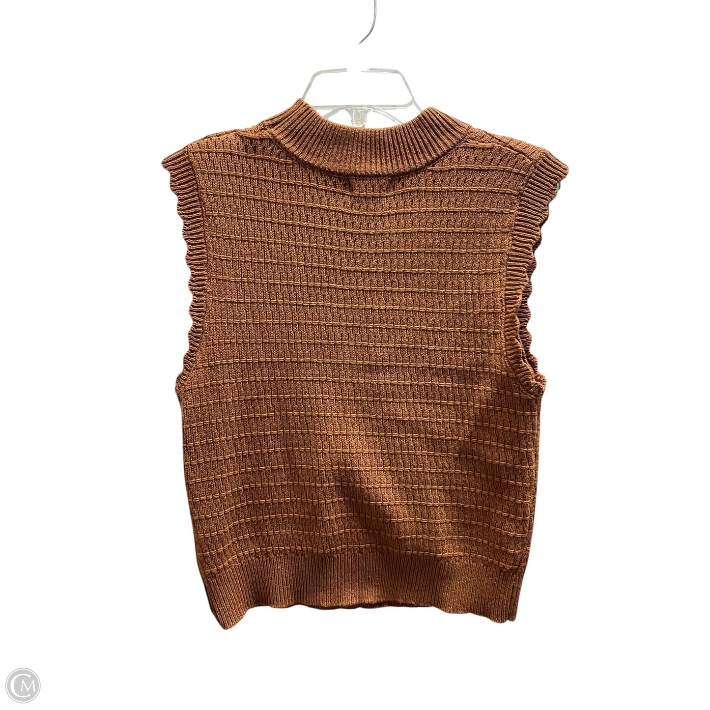 Top Sleeveless By Current Air In Brown, Size: L