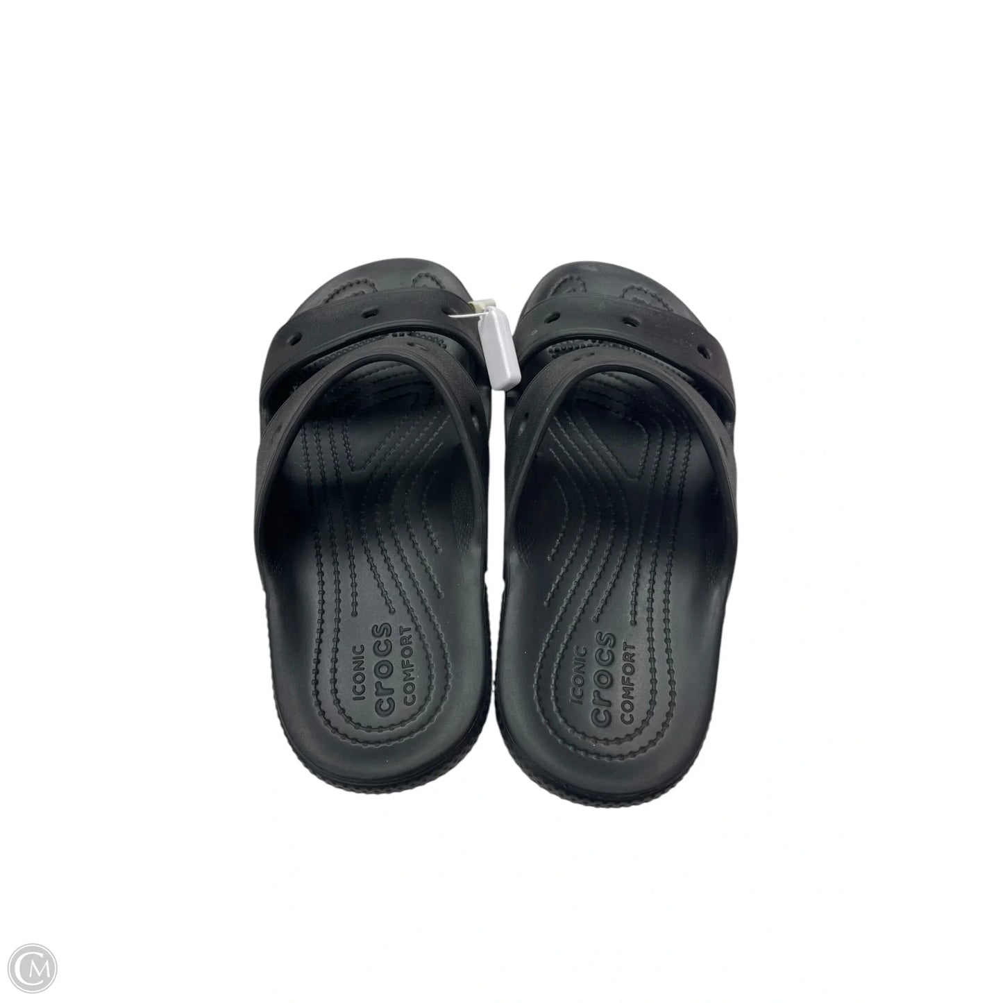 Sandals Flats By Crocs In Black, Size: 8