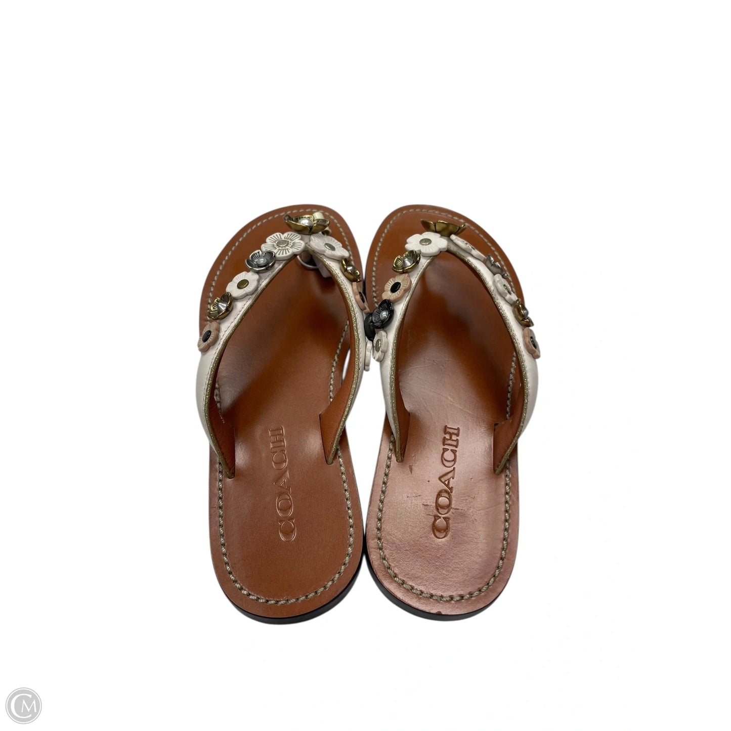 Sandals Designer By Coach In White, Size: 6.5