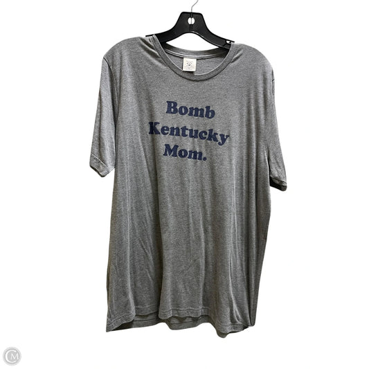 Top Short Sleeve By Clothes Mentor In Grey, Size: Xl