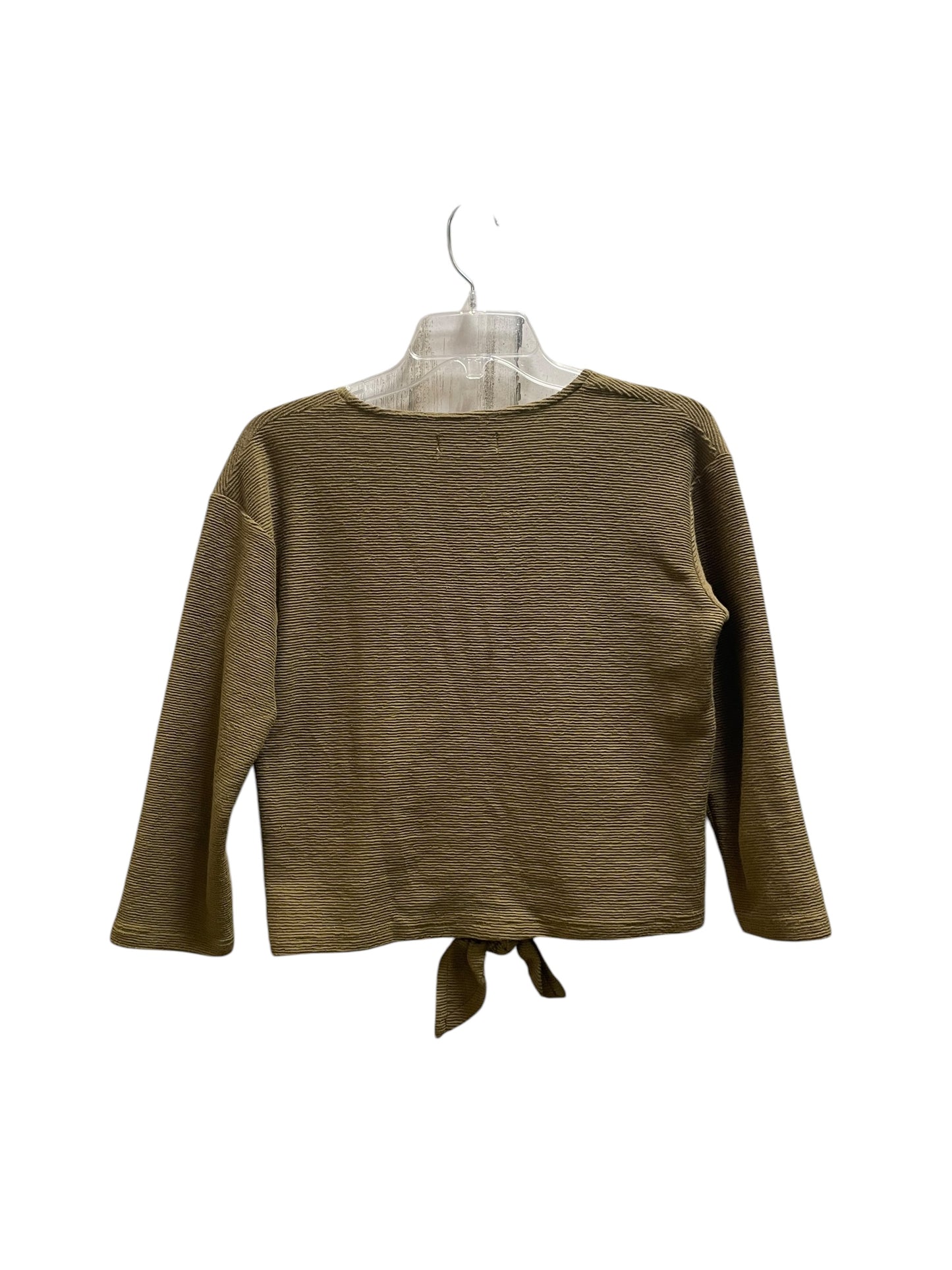 Top Long Sleeve By Madison In Green, Size: Xs