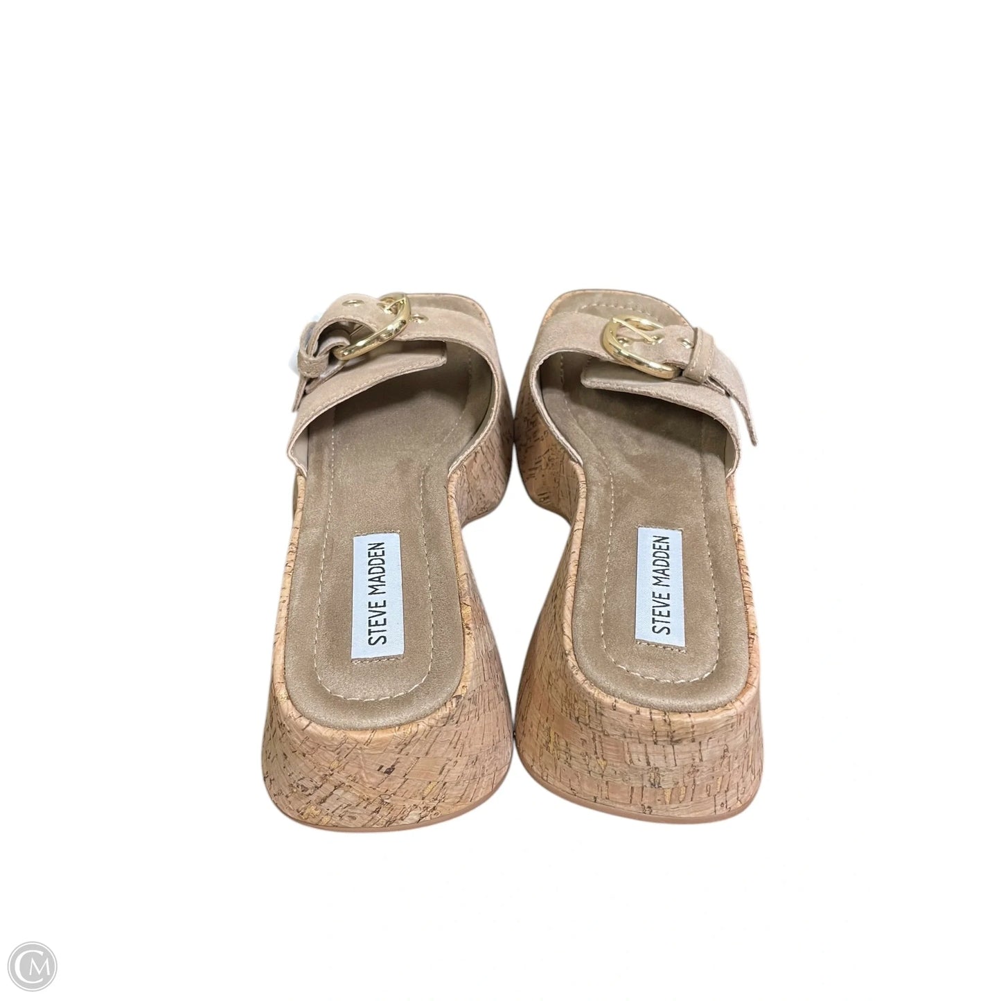 Sandals Heels Platform By Steve Madden In Brown, Size: 8