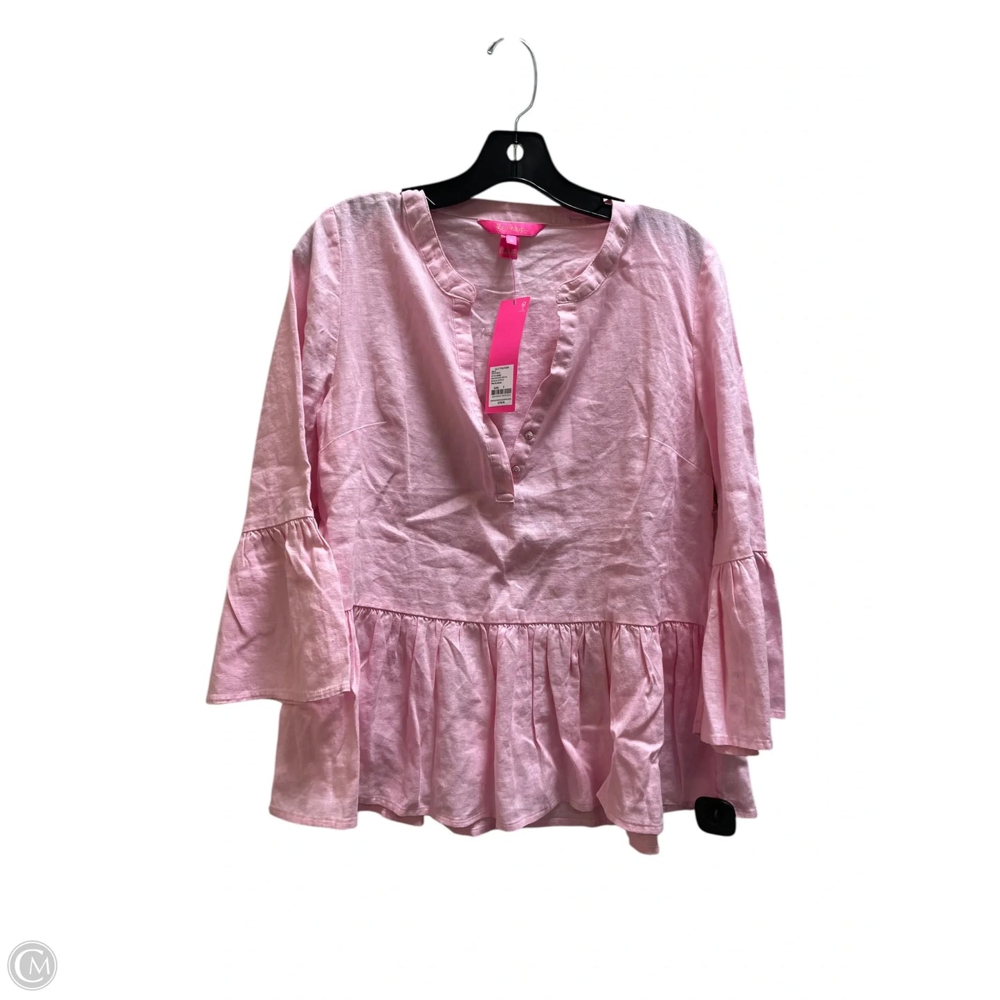 Top Long Sleeve Designer By Lilly Pulitzer In Pink, Size: S