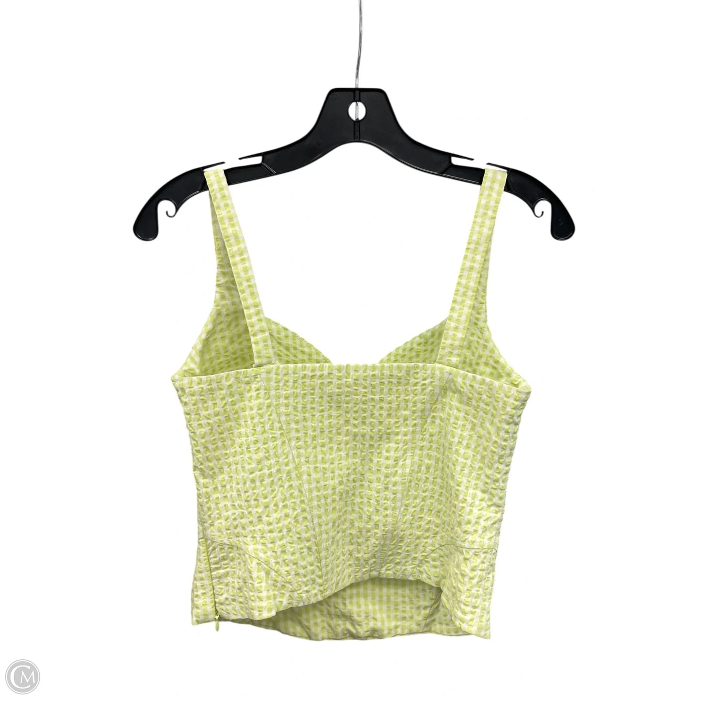 Top Sleeveless By Zara In Green, Size: M