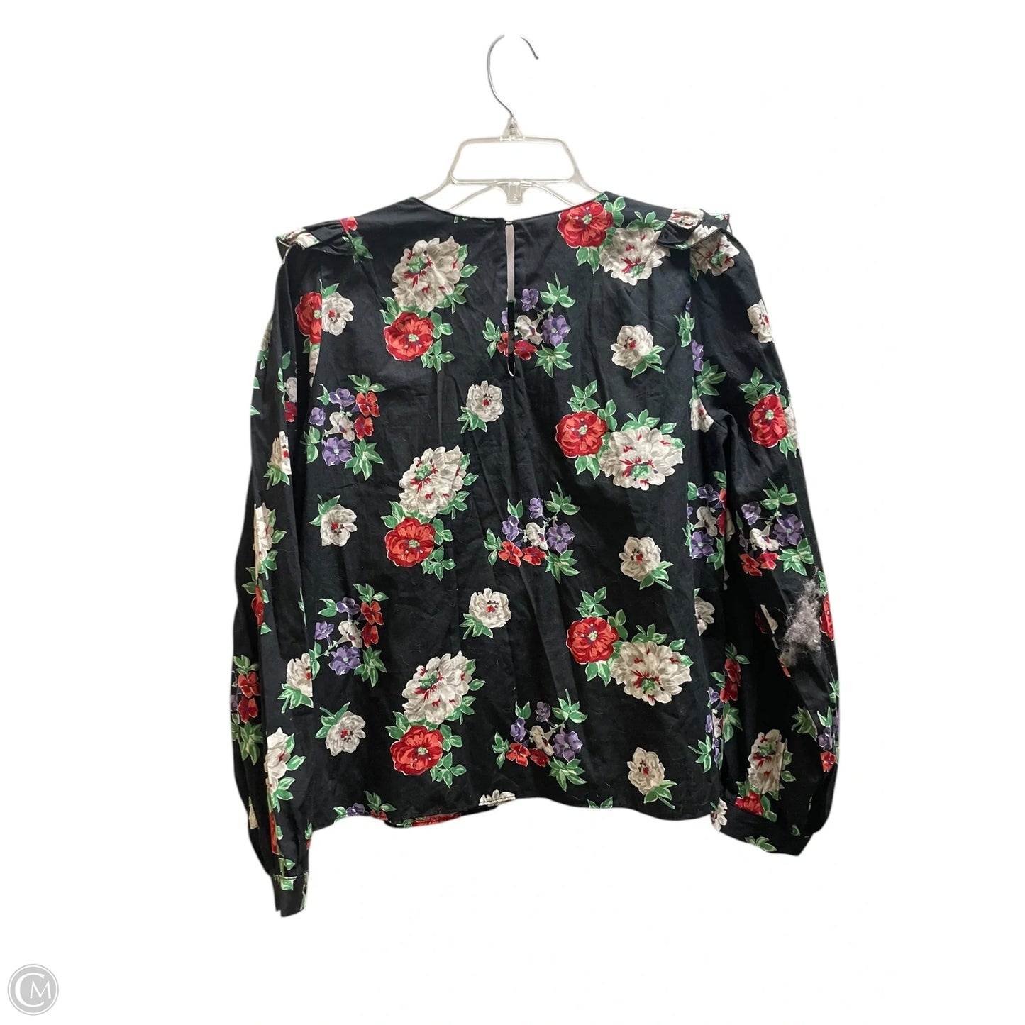 Top Long Sleeve By Zara In Black, Size: S