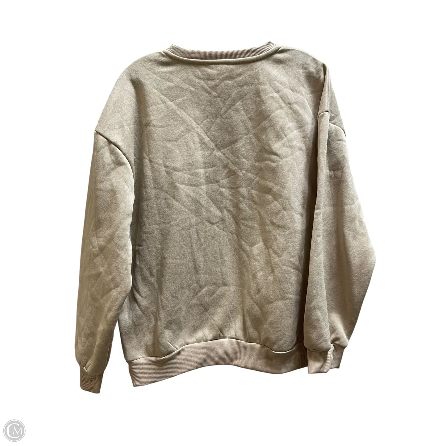 Sweatshirt Crewneck By Clothes Mentor In Tan, Size: L