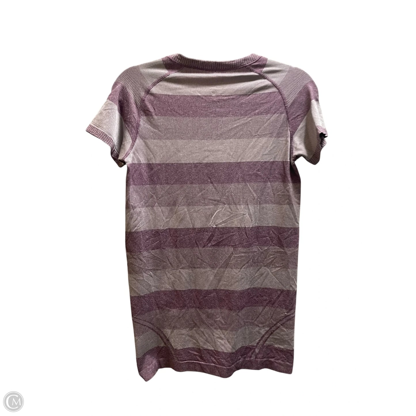 Athletic Top Short Sleeve By Lululemon In Purple, Size: 8
