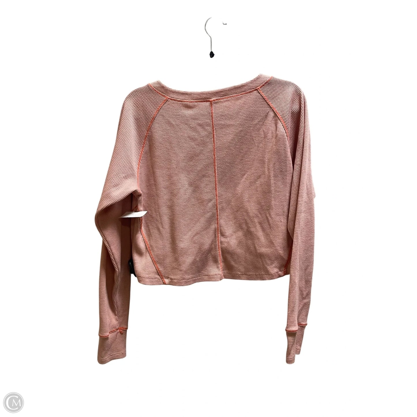 Top Long Sleeve By Free People In Pink, Size: S