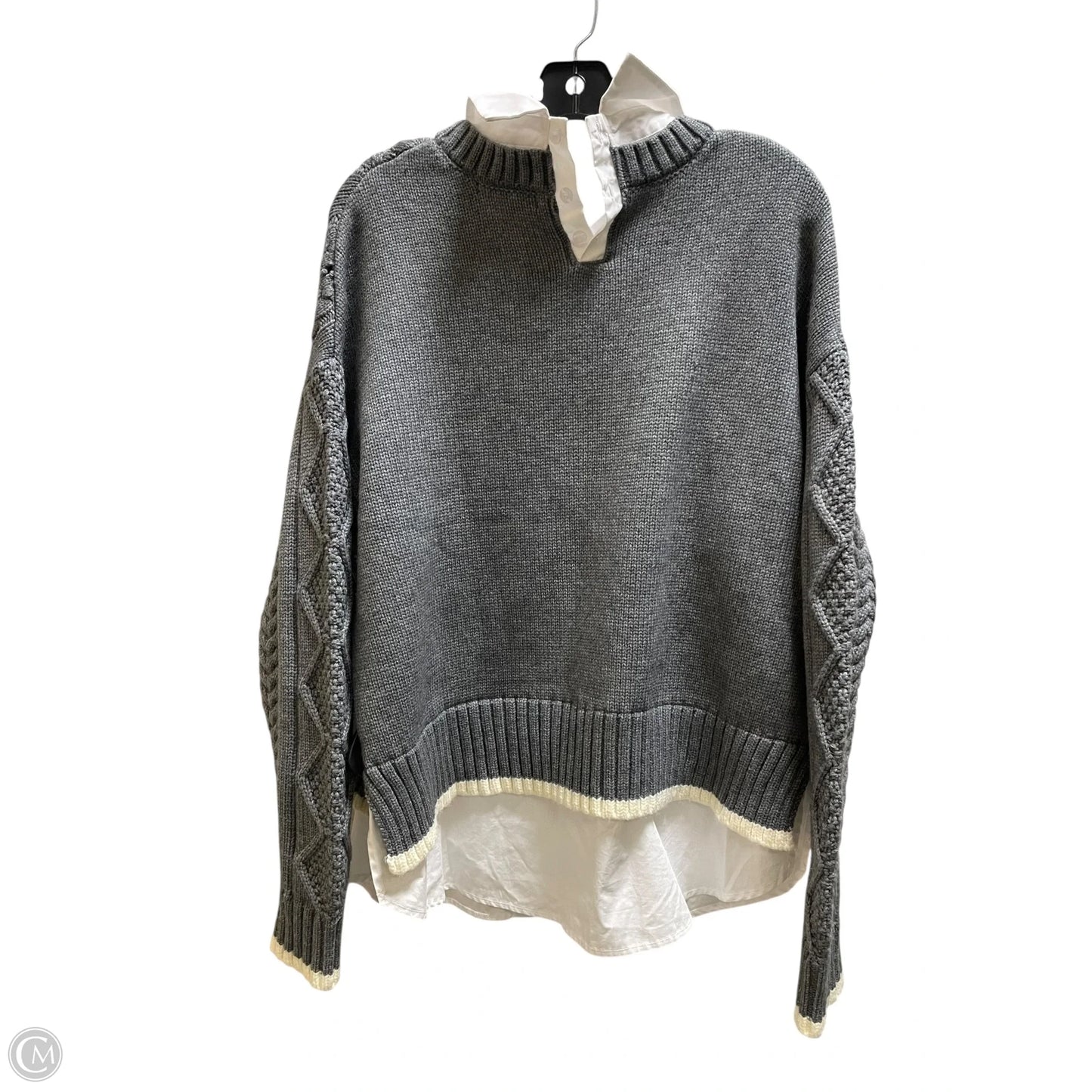 Sweater By Anthropologie In Grey, Size: M