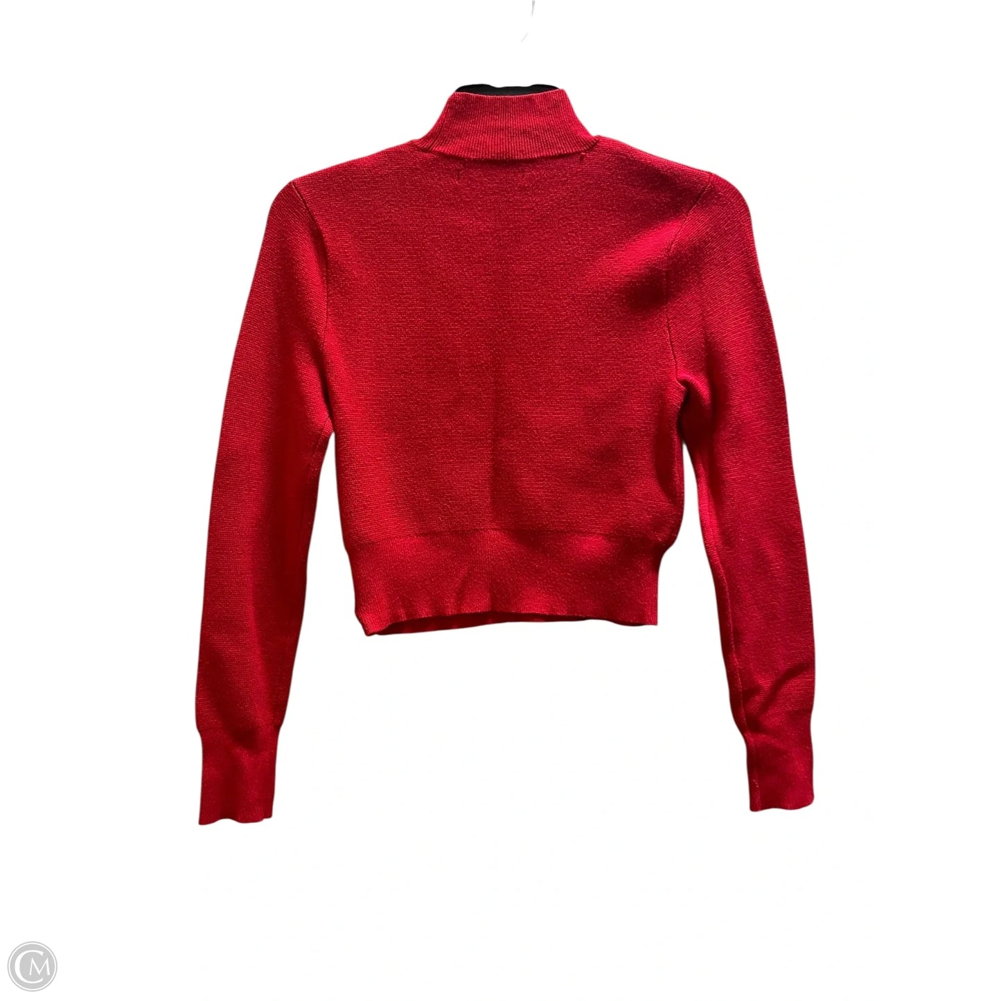 Top Long Sleeve By Abercrombie And Fitch In Red, Size: S