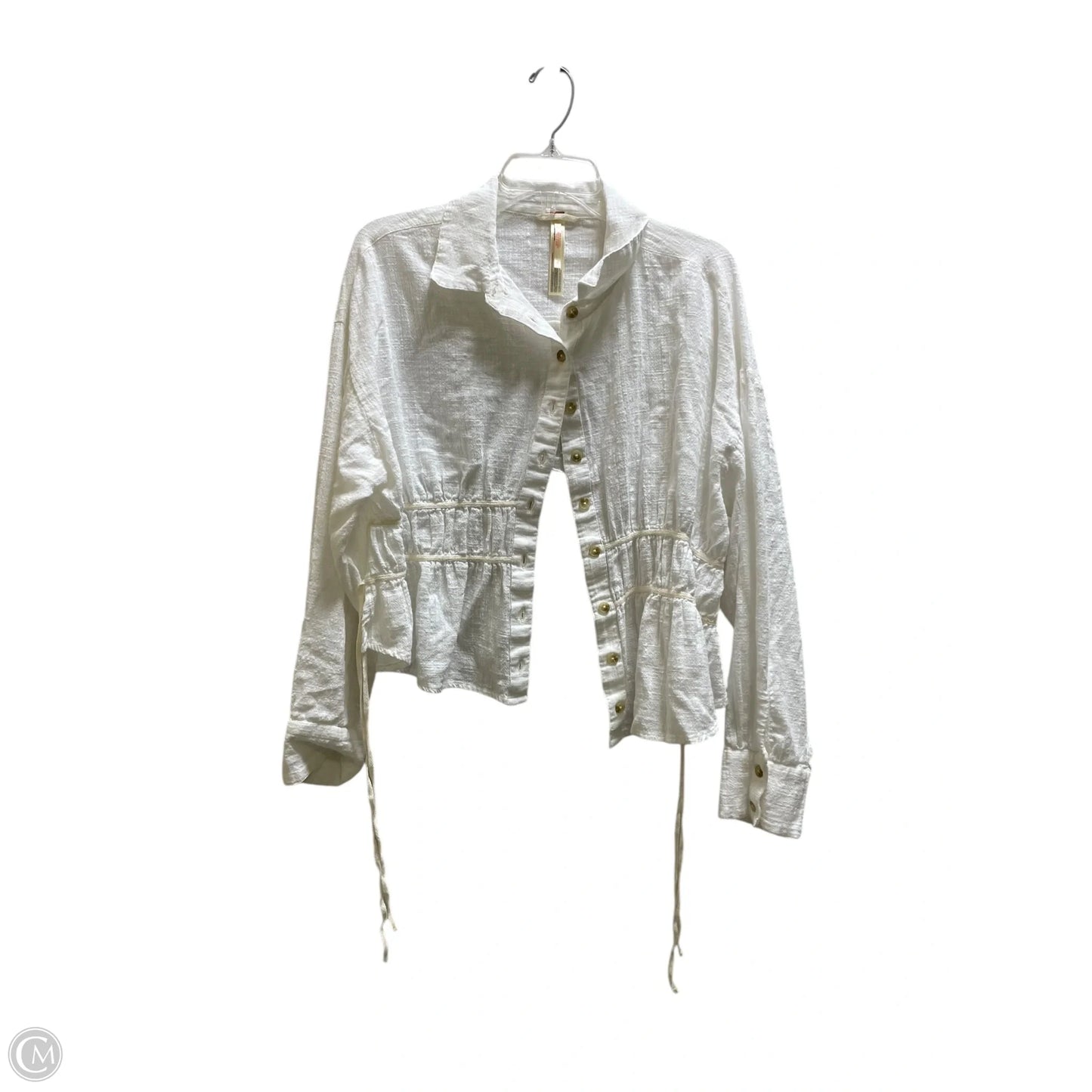 Top Long Sleeve By Free People In White, Size: M