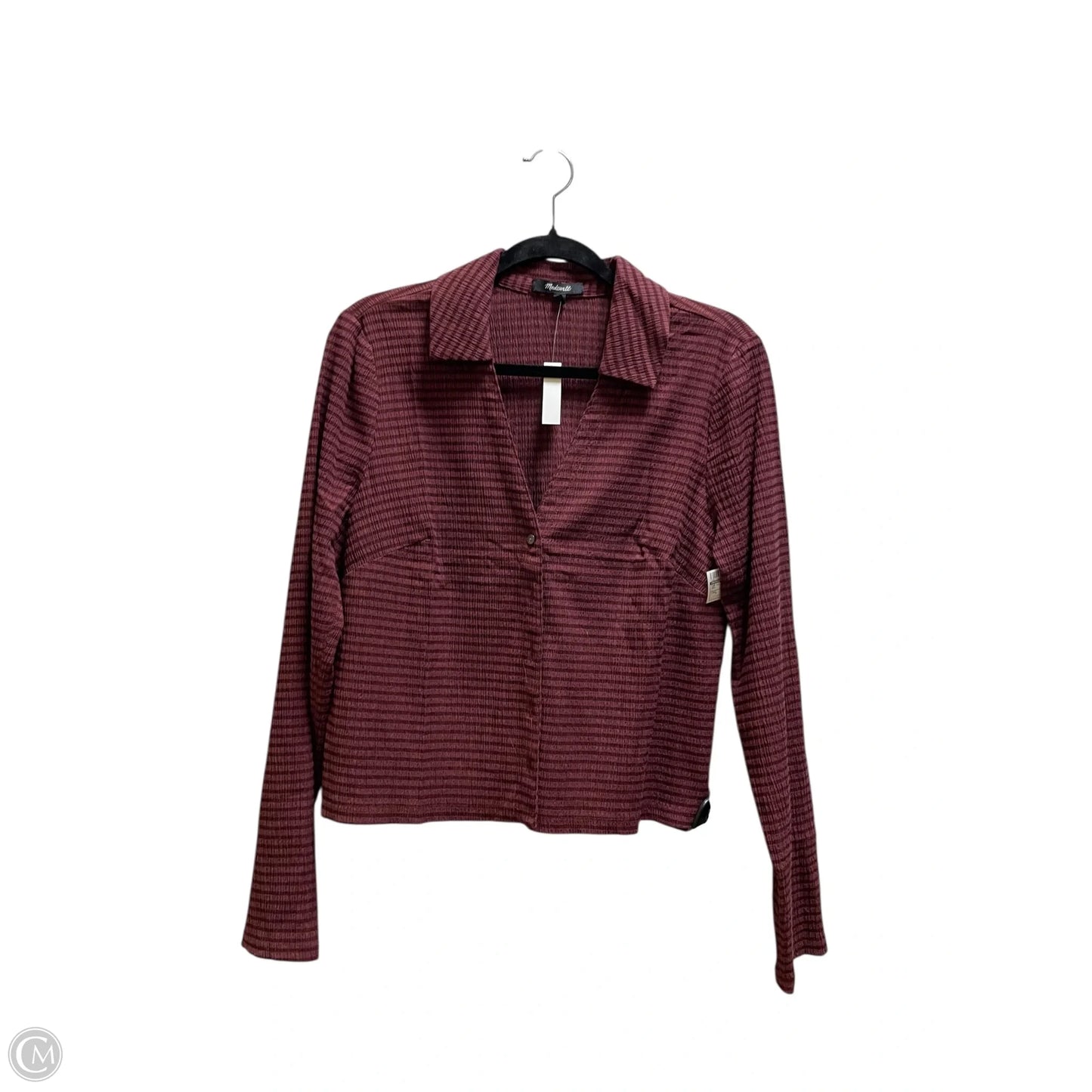 Top Long Sleeve By Madewell In Red, Size: L