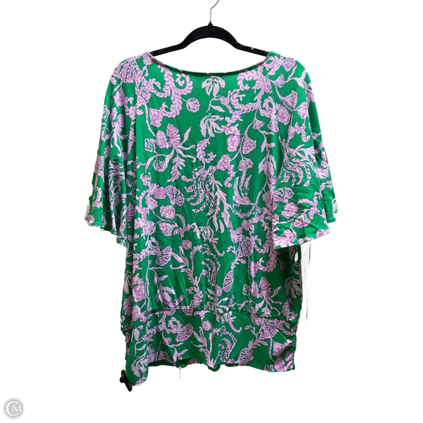 Top Short Sleeve Designer By Lilly Pulitzer In Green, Size: Xl