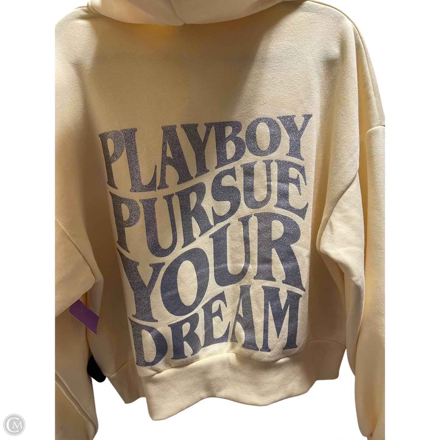 Sweatshirt Hoodie By Clothes Mentor In Yellow, Size: M