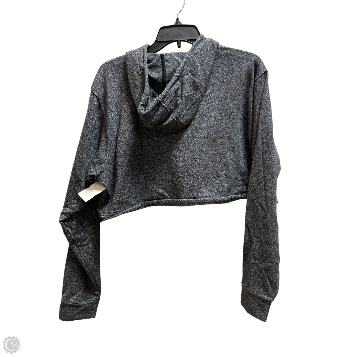 Sweatshirt Hoodie By Adidas In Grey, Size: M