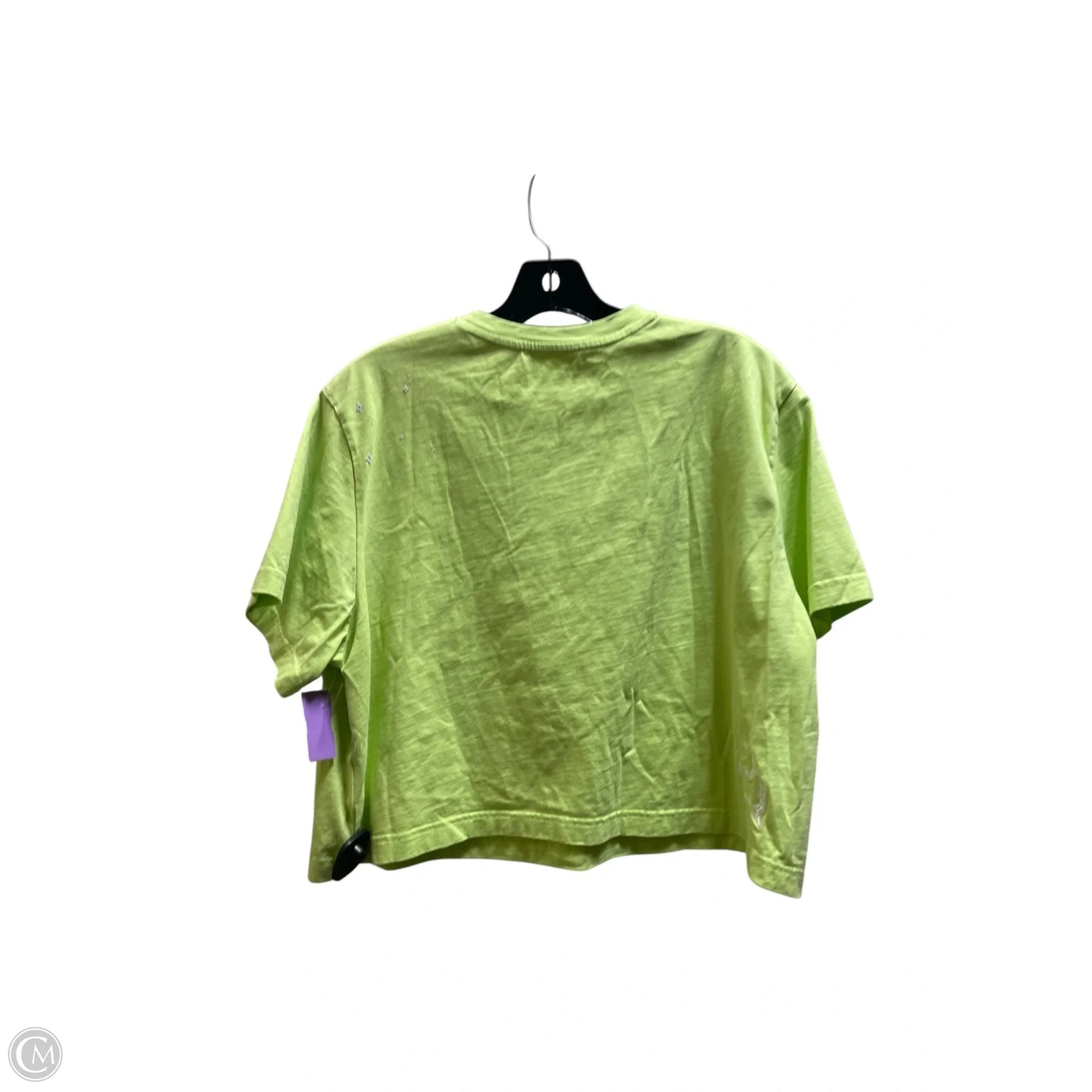 Athletic Top Short Sleeve By Adidas In Green, Size: Xl