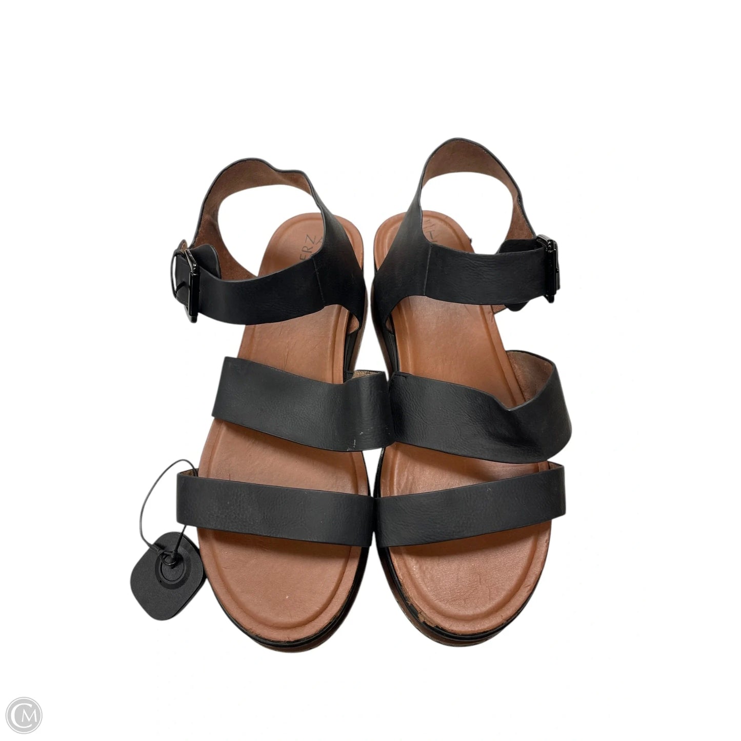 Sandals Heels Platform By Naturalizer In Black & Brown, Size: 12