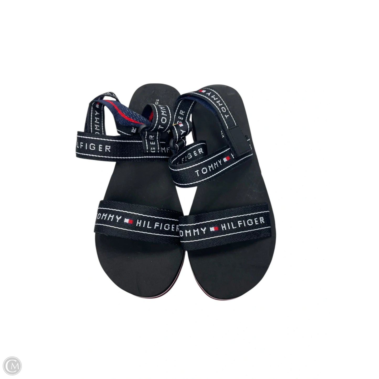 Sandals Flats By Tommy Hilfiger In Black, Size: 8
