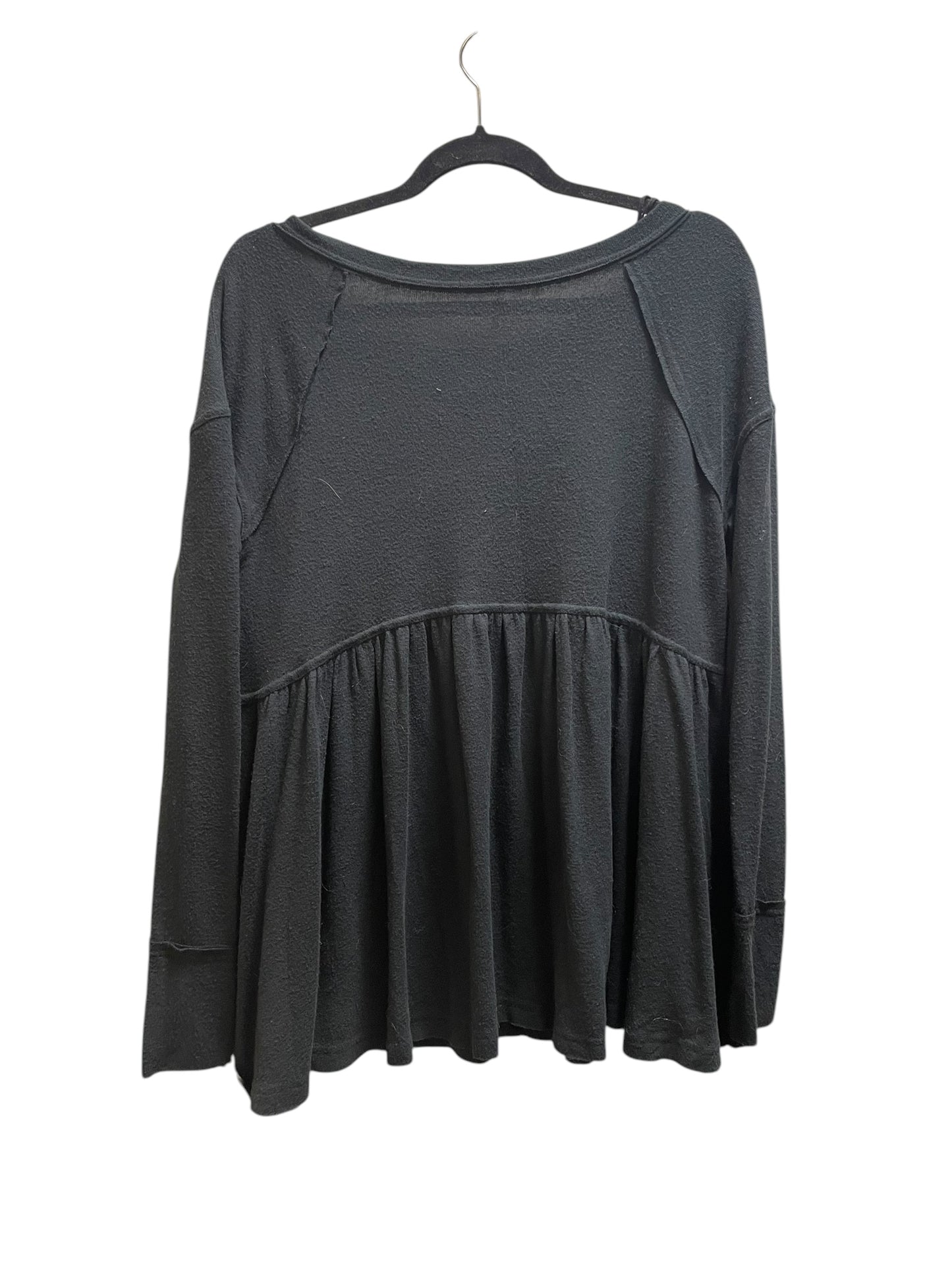 Top Long Sleeve By Free People In Black, Size: Xs