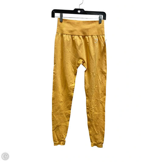 Athletic Leggings By Gym Shark In Yellow, Size: S