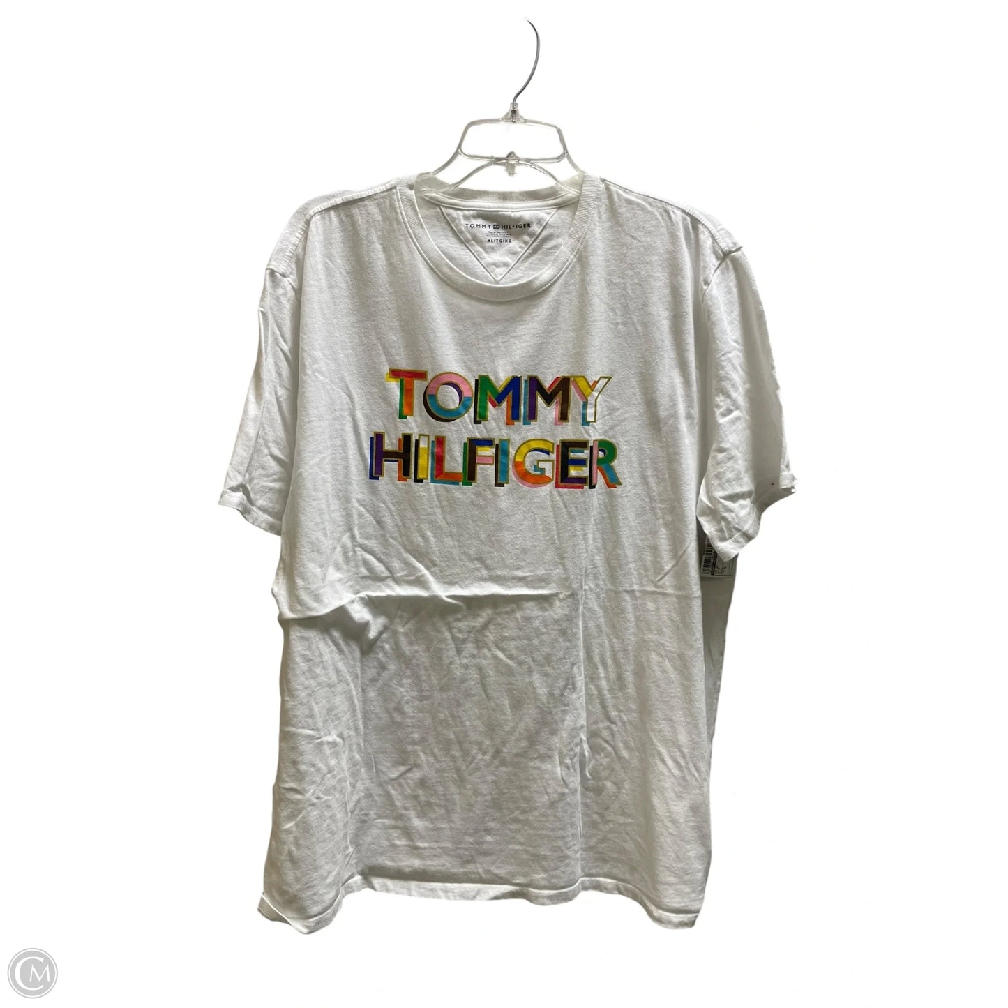 Top Short Sleeve By Tommy Hilfiger In White, Size: Xl