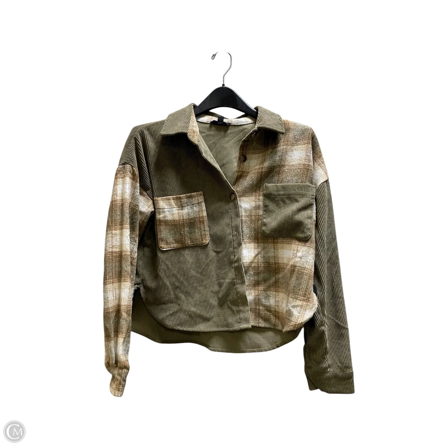 Jacket Other By Blu Pepper In Plaid Pattern, Size: S