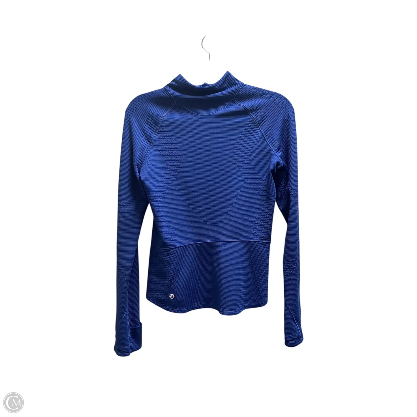 Athletic Top Long Sleeve Collar By Lululemon In Blue, Size: 6