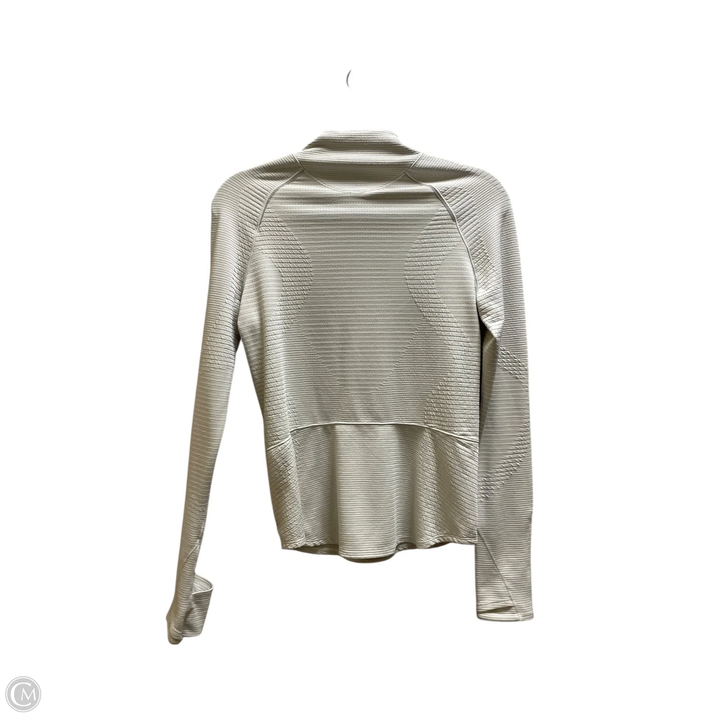 Athletic Top Long Sleeve Collar By Lululemon In Cream, Size: 6