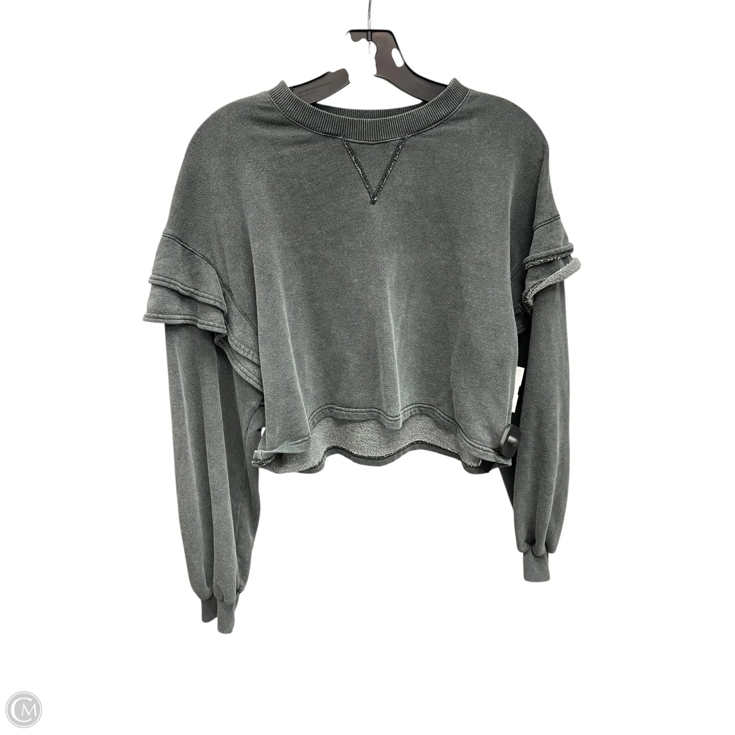 Sweatshirt Crewneck By Clothes Mentor In Grey, Size: S