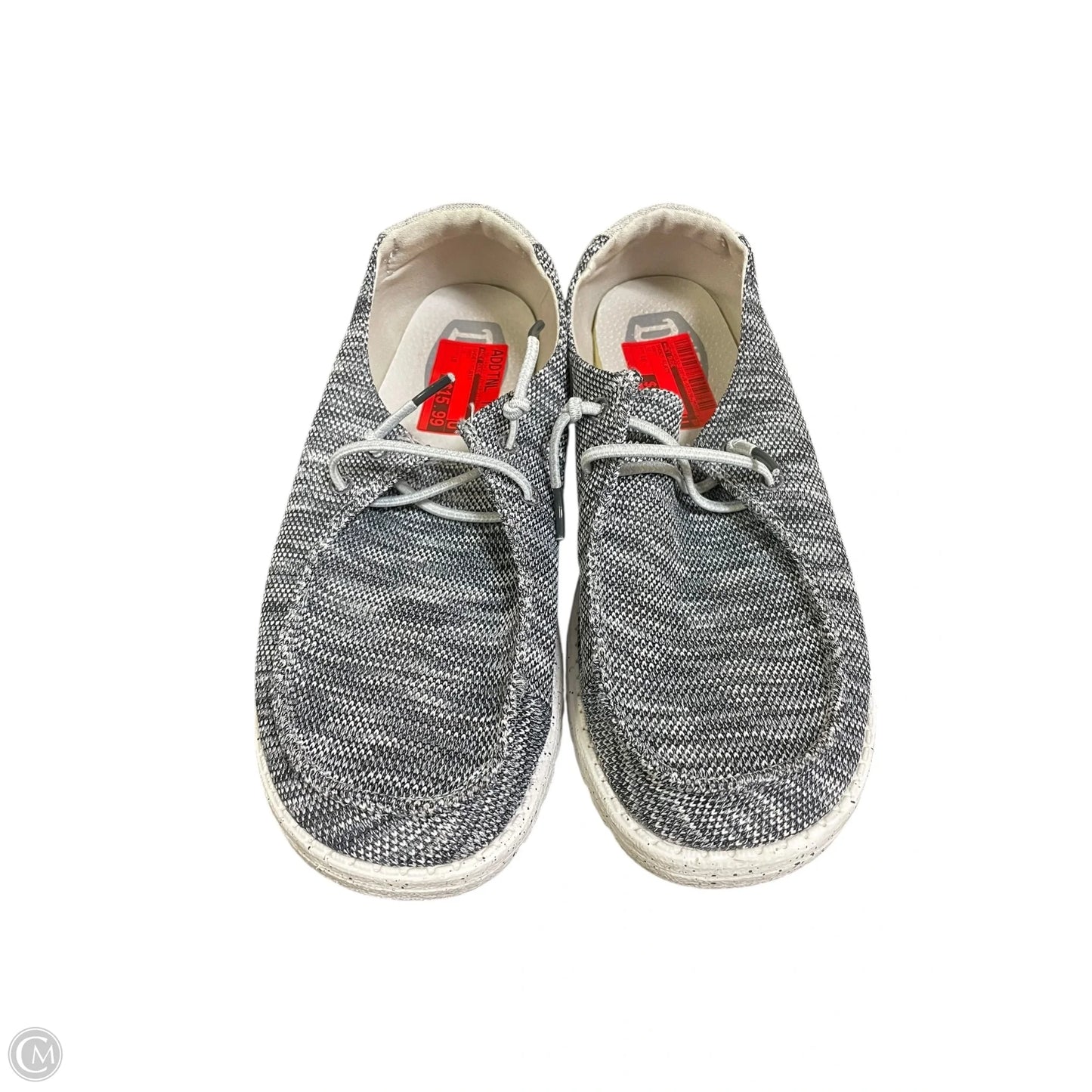 Shoes Flats By Hey Dude In Grey, Size: 10