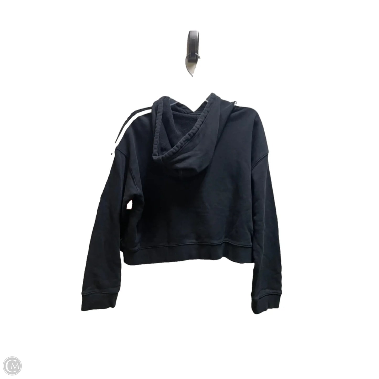 Athletic Sweatshirt Hoodie By Adidas In Black, Size: L